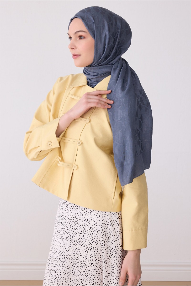 BELLİ Geometrik Desen Ivory Şal