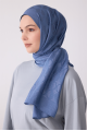 BELLİ Geometrik Desen Ivory Şal %55 NAİA %45 PAMUK
