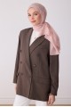 BELLİ Geometrik Desen Ivory Şal %55 NAİA %45 PAMUK