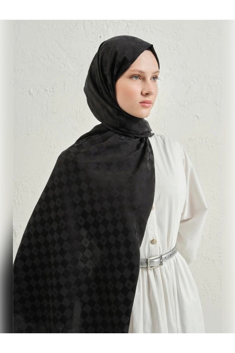 Armine Elegance İpek Pamuk Dama Şal 01 Armine Elegance İpek Pamuk Dama Şal 01