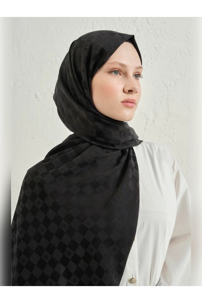 Armine Elegance İpek Pamuk Dama Şal 01 Armine Elegance İpek Pamuk Dama Şal 01