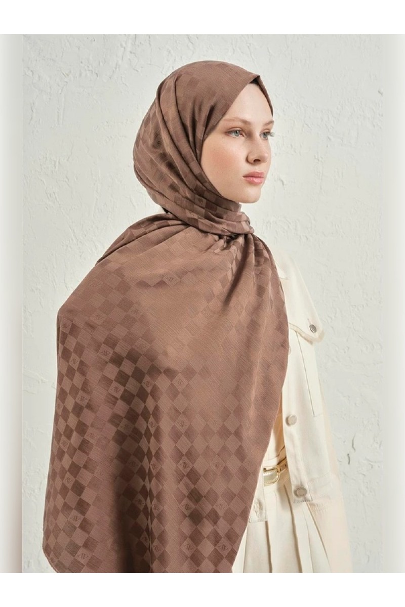 Armine Elegance J.İpek Pamuk Dama Şal - 75 x 195 - 11 Armine Elegance J.İpek Pamuk Dama Şal - 75 x 195 - 11