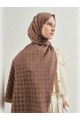 Armine Elegance J.İpek Pamuk Dama Şal - 75 x 195 - 11 Armine Elegance J.İpek Pamuk Dama Şal - 75 x 195 - 11