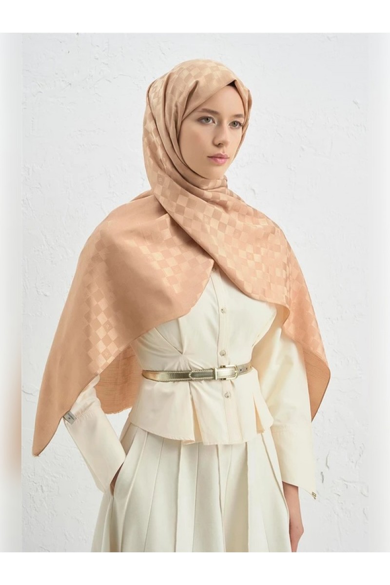 Armine Elegance J.İpek Pamuk Dama Şal - 75 x 195 - 15