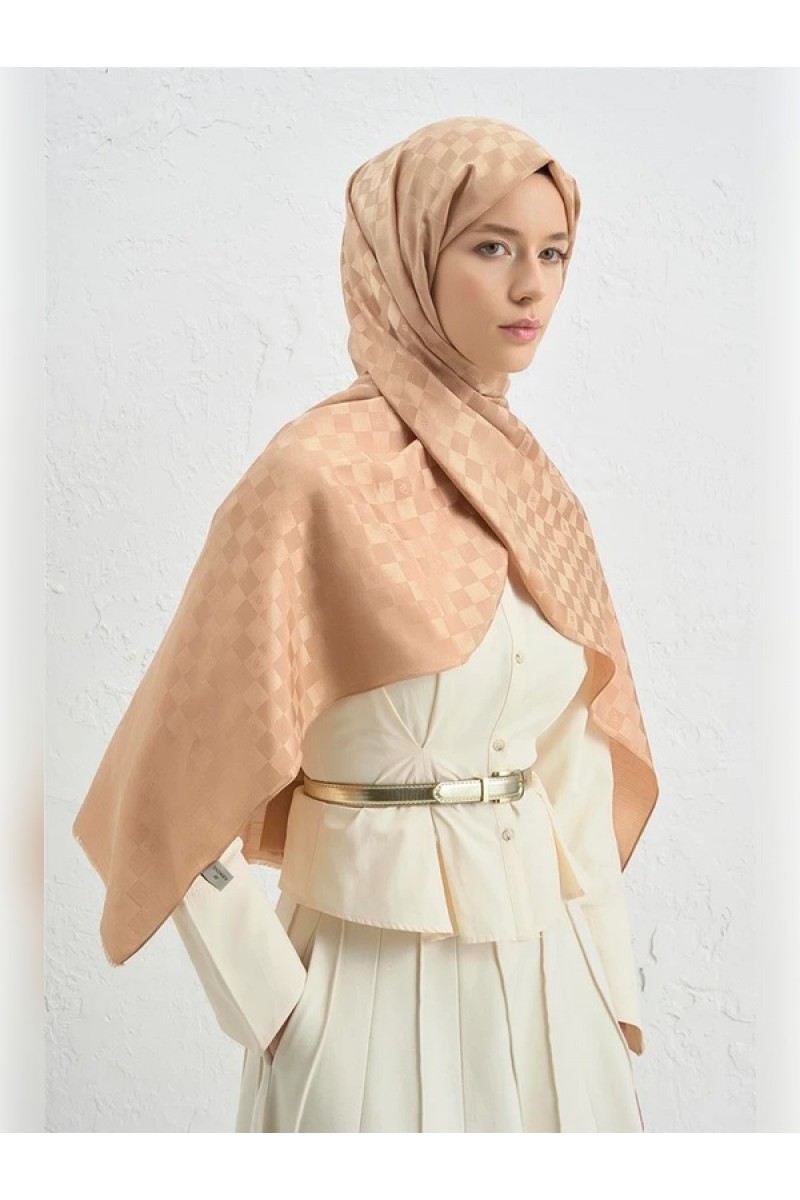 Armine Elegance J.İpek Pamuk Dama Şal - 75 x 195 - 15