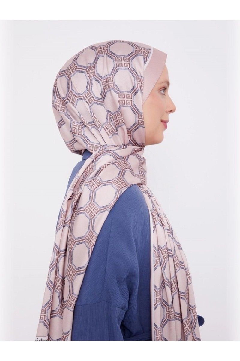 Somon Altıgen Desen Angel Şal