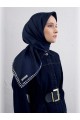 Armine Su Yolu Desenli Saf İpek Twill Eşarp 9443D 06